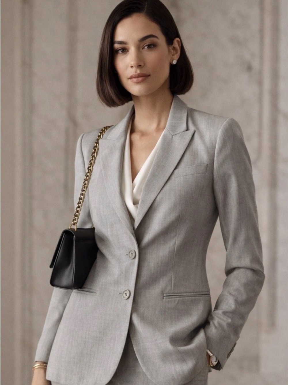 Theory Aaren Light Jet Melange Continuous 2 button Suit Jacket  Blazer NWT